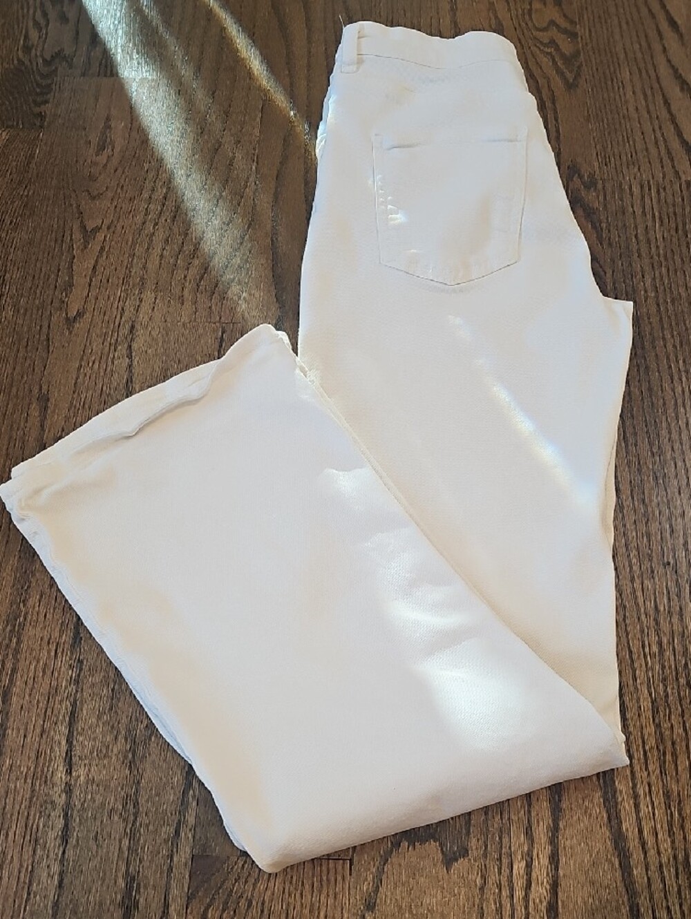 Zara White Flared Wide-Leg Jeans Size 6 - Picture 11 of 14